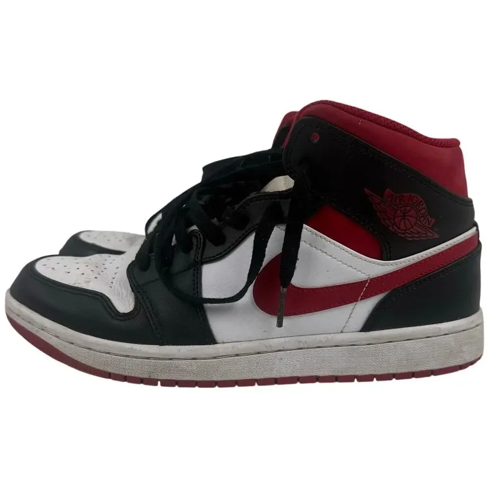 Nike Air Jordan 1 Mid Gym Red Black White Men's Size 8 554724-122
